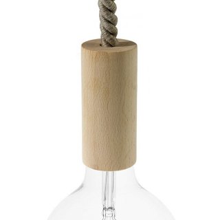 Drevená objímka E27 Wood Longer pre XL lanový kábel