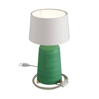 Keramická stolná lampa Bottiglia s tienidlom Athena