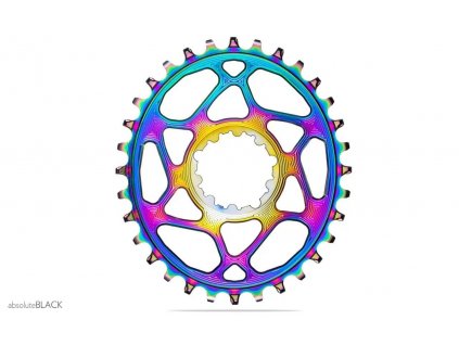 Převodník ABSOLUTEBLACK SRAM OVAL 34T rainbow 3mm offset (BOOST)