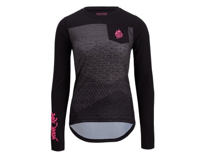 Dámský cyklistický dres Silvini Ella - black fuchsia