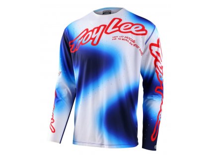 Pánský cyklistický dres Troy Lee Designs Sprint Ultra - Lucid white/blue