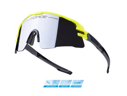 Brýle FORCE AMBIENT - fluo-šedé - černá zrc. skla