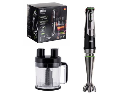 Braun MultiQuick 9 MQ 9195XLI 2 l Ponorný mixér 1200 W Černá, Nerezová ocel