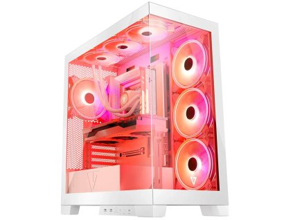Modecom Volcano SPACE APEX ARGB MIDI Midi Tower Bílá