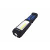 Dílenská lampa LED COB 3W+1LED, svítilna s magnetem - QUATROS QS16150A