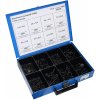 Trhací nýty plastové 3,9x15,6-6,3x28,9 mm, sada 180 ks v kufru