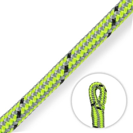 Marlow arboristické lano VEGA 11,7 mm s okem šedá/zelená
