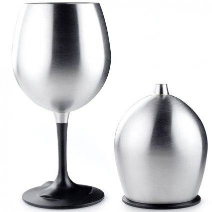 GSI nerezová skládací sklenka na červené víno GLACIER STAINLESS NESTING RED WINE GLASS