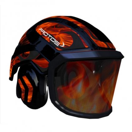 Protos Integral prilba ARBORIST FLAMES s magnetickým pásikom