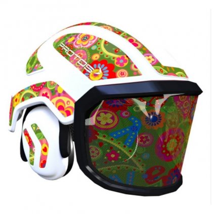Protos Integral přilba ARBORIST FLOWER POWER s magnetickým páskem