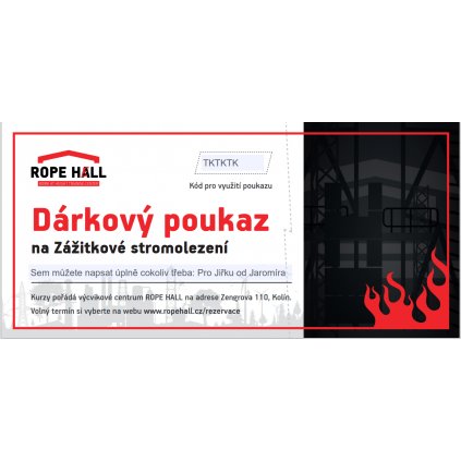 Dárkový poukaz na Zážitkové stromolezení