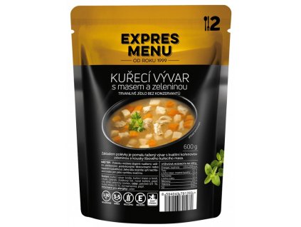 EXPRESS MENÜ ZÖLDSÉGES CSIRKELEVES 2P