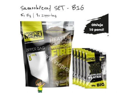 Abenteuermenü - Selbsterhitzendes SET 5x60g + Reißverschlussbeutel
