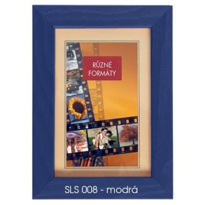 Fotorámeček dřevěný SLS 9x13 - 08 modrý