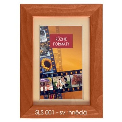 Fotorámeček 24x30 dřevěný CODEX - SLS 01 sv. hnědý