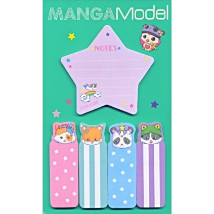 Samolepicí bločky Manga Model ASST hvězda