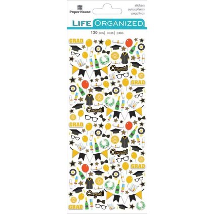 Samolepky LIFE ORGANIZED / GRADUATION - mini