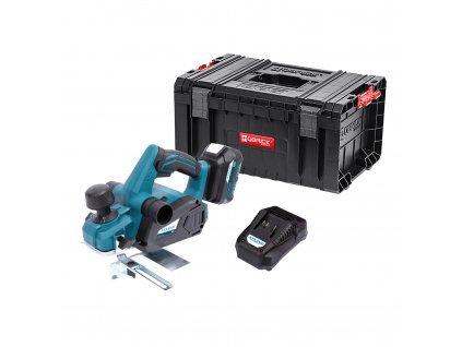 XTLINE Aku hoblík 18 V + baterie 5.0 Ah + nabíječka 3.5 A + kufr - XT102750-1B5B