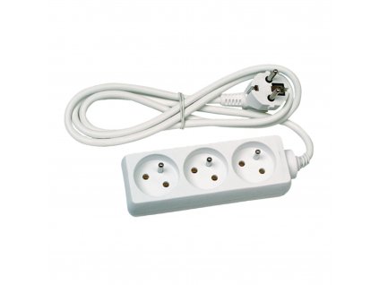 EMOS Prodlužovací kabel | bílý, 3 zásuvky, 230 V / 5 m, (1 mm²) - KL870503