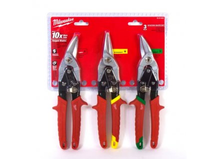 MILWAUKEE 3-dílná sada nůžek na plech 48224533