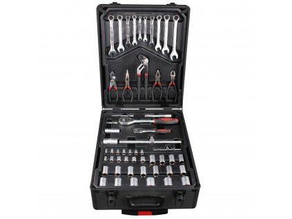 STAVTOOL Sada nářadí v pojízdném boxu 188 dílů | 370x210x520 mm, hliníkový box - PWT188