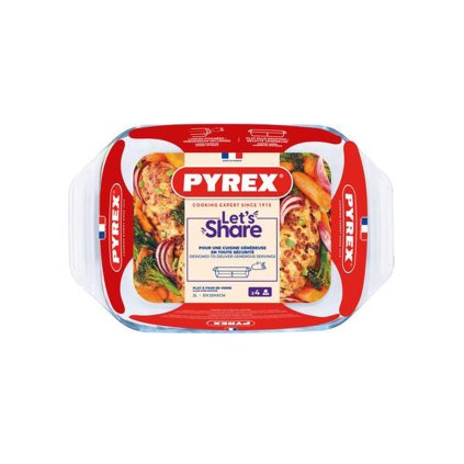 PEKÁČ SKLENĚNÝ PYREX 2 L, 31X20 CM
