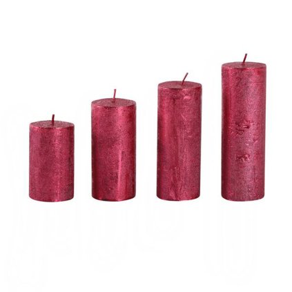 SVÍČKY ADVENTNÍ 4KS, ČERVENÉ