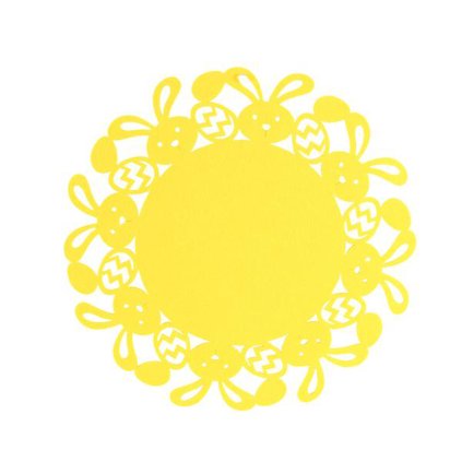 PROSTÍRÁNÍ VELIKONOČNÍ KULATÉ 33CM PLSTĚNÉ ASSORT