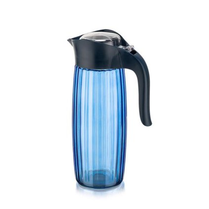 DŽBÁN SKLENĚNÝ S VÍKEM 1,6 L, TMAVĚ MODRÁ