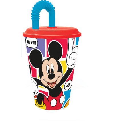 KELÍMEK S BRČKEM MICKEY 430 ML, PLAST
