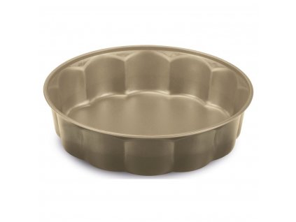 Kulatá forma na koláč GOLD ELEGANCE FIORELLA 26 cm, bronzová, ocel, Guardini