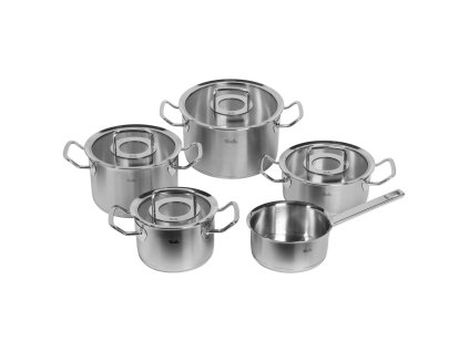 Sada hrnců ORIGINAL PROFI, 5 ks, stříbrná, nerezová ocel, Fissler