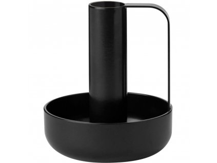 Svícen na kónickou svíčku IDA 10 cm, černá, železo, Stelton