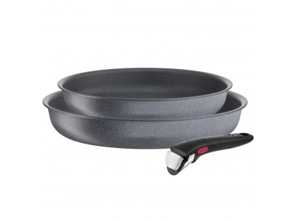Sada pánví INGENIO NATURAL FORCE L3969202, sada 3 ks, šedá, hliník, Tefal