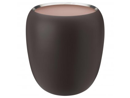 Váza ORA 22 cm, tmavě pudrová, nerezová ocel, Stelton