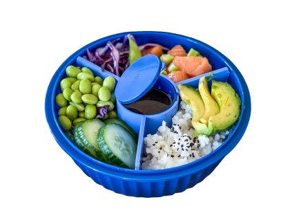 Obědový box POKE BOWL 1,06 l, tmavě modrá, plast, Yumbox