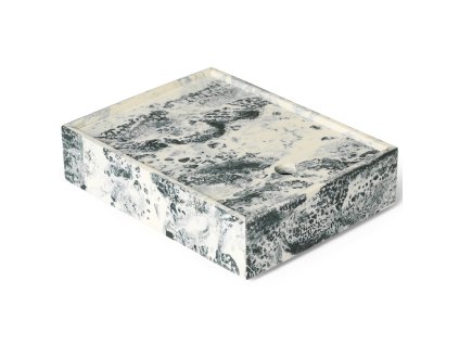 Úložný box MIST 20 x 15 cm, bílá / zelená, pryskyřice, ferm LIVING