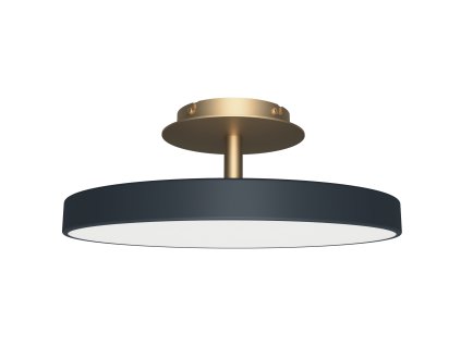 Závěsná lampa ASTERIA UP 43 cm, šedá / zlatá, hliník, Umage