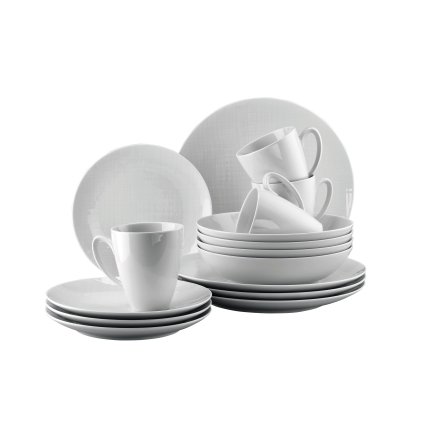 Jídelní sada s hrníčky Mesh Rosenthal bílá 16 ks