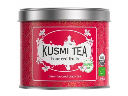 Černý čaj FOUR RED FRUITS Kusmi Tea plechovka 100 g