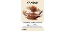 Canson Graduate Mixed Media Natural Skicák v lepené vazbě A4, 220g, 30 listů