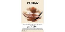 Canson Graduate Mixed Media Natural Skicák v lepené vazbě A5, 220g, 30 listů