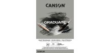 Canson Graduate Mixed Media Grey Skicák v lepené vazbě A5, 220g, 30 listů