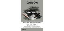 Canson Graduate Mixed Media Grey Skicák v lepené vazbě A4, 220g, 30 listů