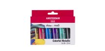Sada akrylových barev Amsterdam Standard Colorful Metallic 6 x 20 ml