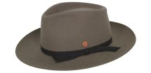 Šedohnedý klobúk Fedora - Mayser Ari Marble