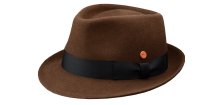 Klasický hnedý trilby klobúk Mayser-TroyMayser
