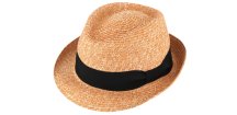 Letný oranžový klobúk Trilby od Fiebig - Trilby Melange