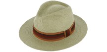 Letné khaki fedora klobúk od Fiebig - Traveller Fedora Tropez