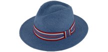 Letné modrý fedora klobúk od Fiebig - Traveller Fedora Tropez
